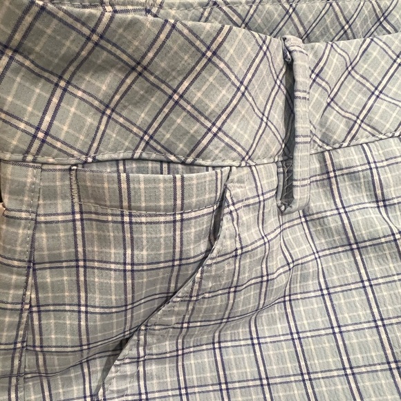 Puma Light Blue/White/Navy Plaid Bermuda Shorts - Picture 4 of 12